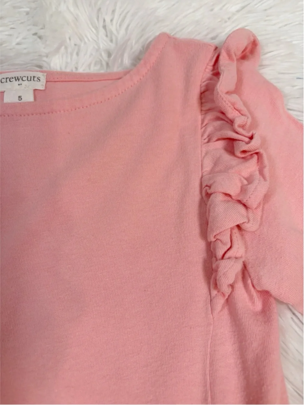 Crewcuts girls Pink‎ Ruffle Tiered Striped Dress